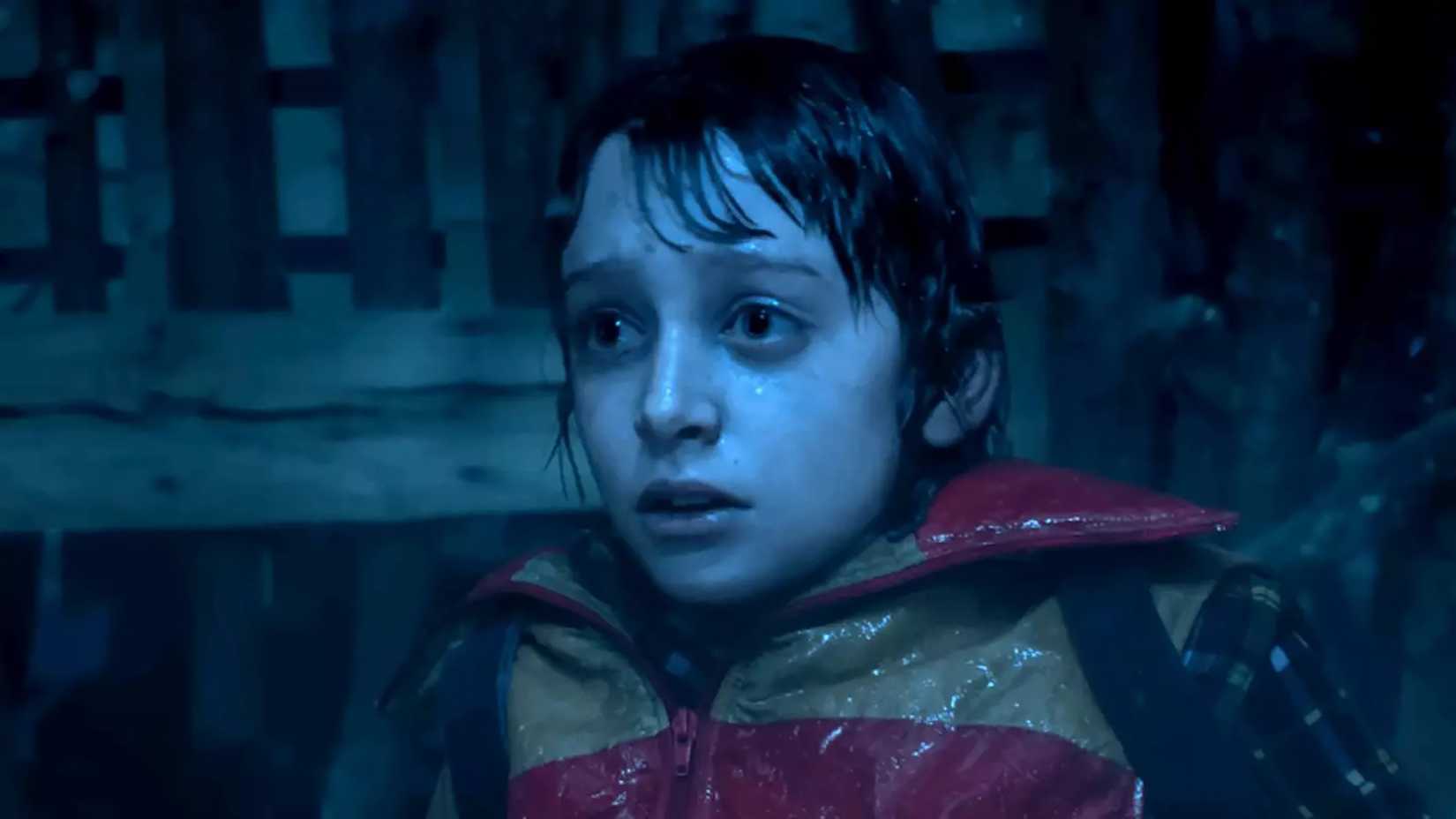 A CGI image of Will in a flashback scene in Stranger Things.