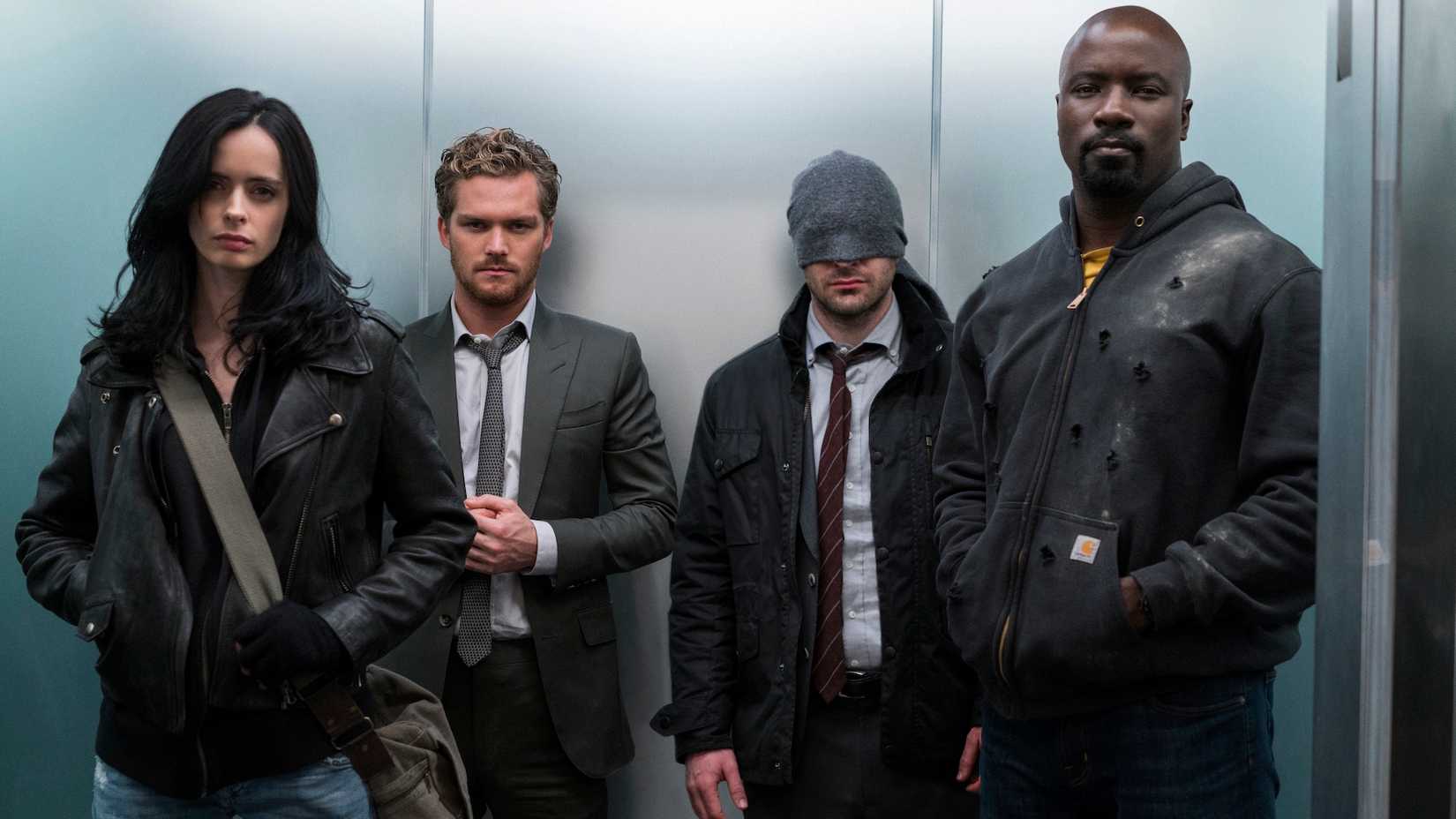Elenco da série Os Defensores reunido
