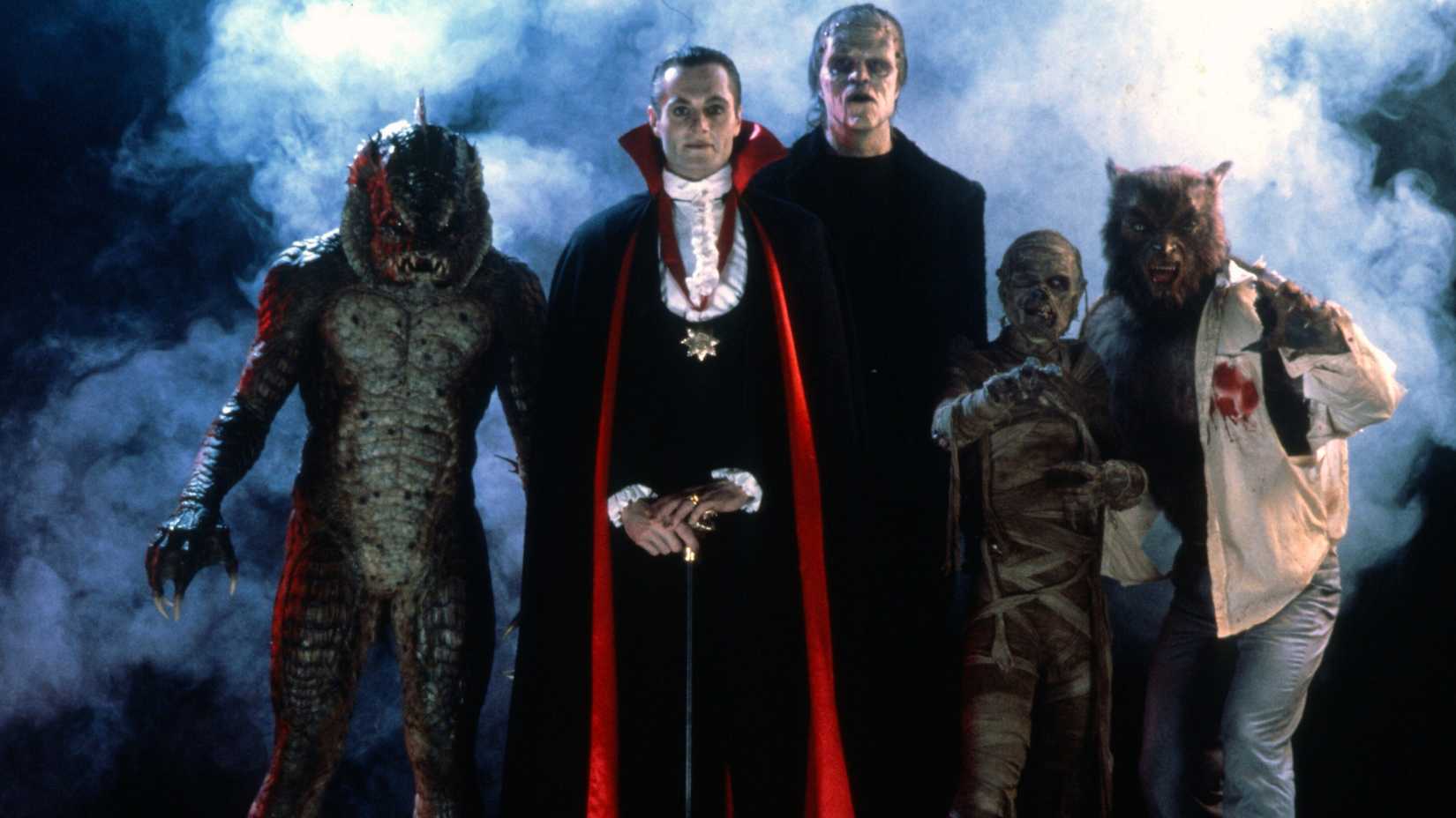 Tom Woodruff Jr., Duncan Regehr, Tom Noonan, Michael Reid MacKay, and Carl Thibault in The Monster Squad