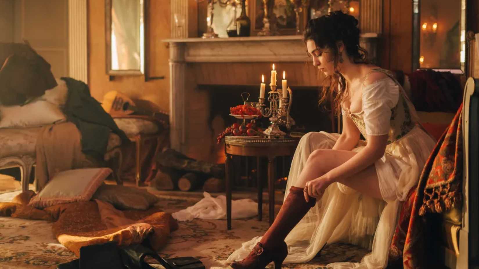 Isabelle rolls a stocking in The Seduction