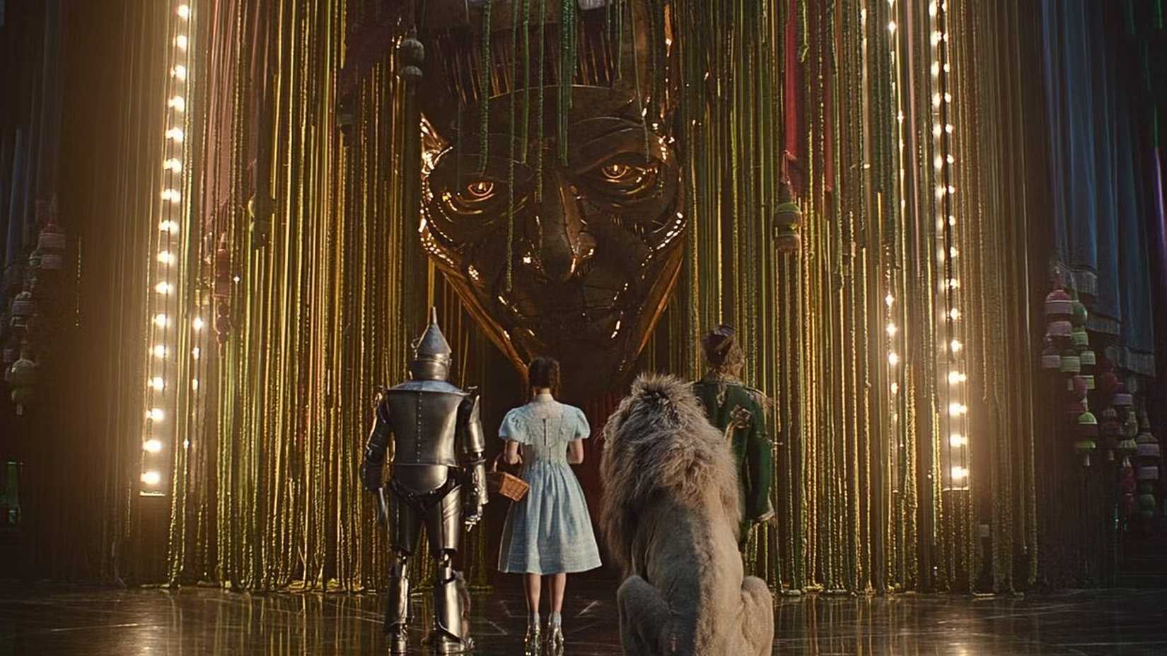 Wizard, Dorothy, Tin Man and Lion in Wicked