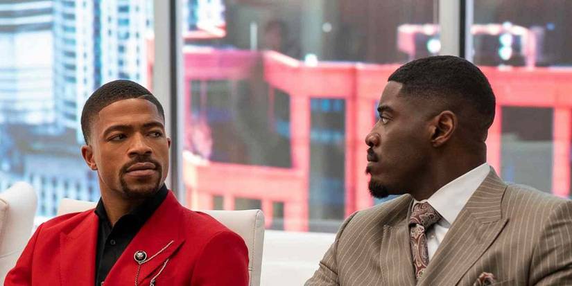Steven G. Norfleet and Terrell Carter in  a boardroom in Beauty in Black