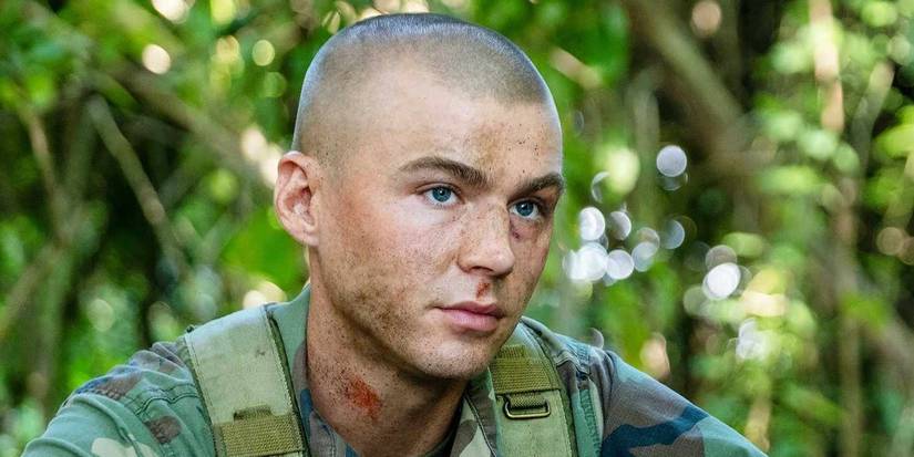 Miles Heizer in uniform in Boots