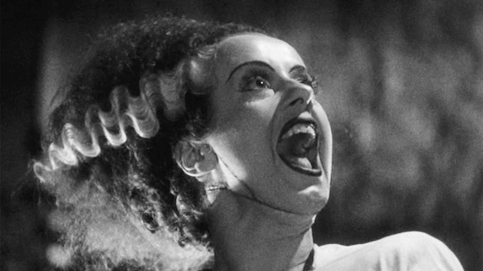 Elsa Lanchester screams in 'Bride of Frankenstein'