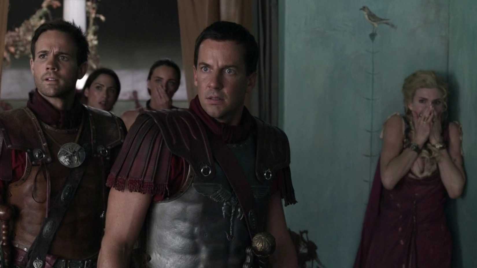 Claudius Glaber in a scene from Spartacus Vengeance