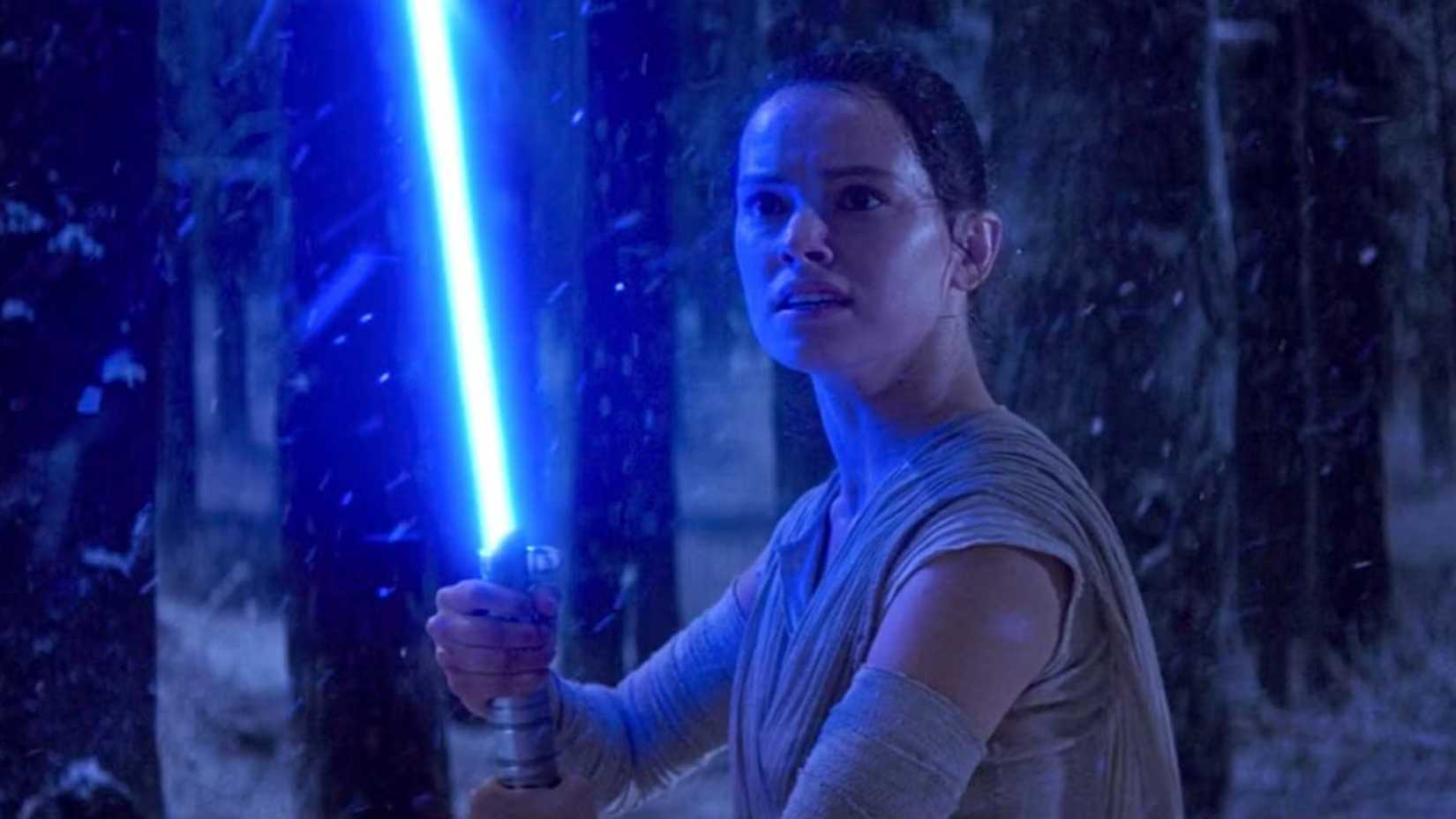 Daisy Ridley as Rey in Star Wars The Force Awakens