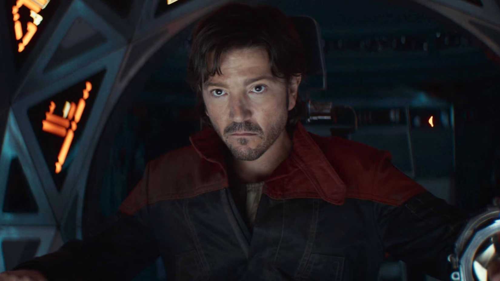 Diego Luna in Andor flying a ship