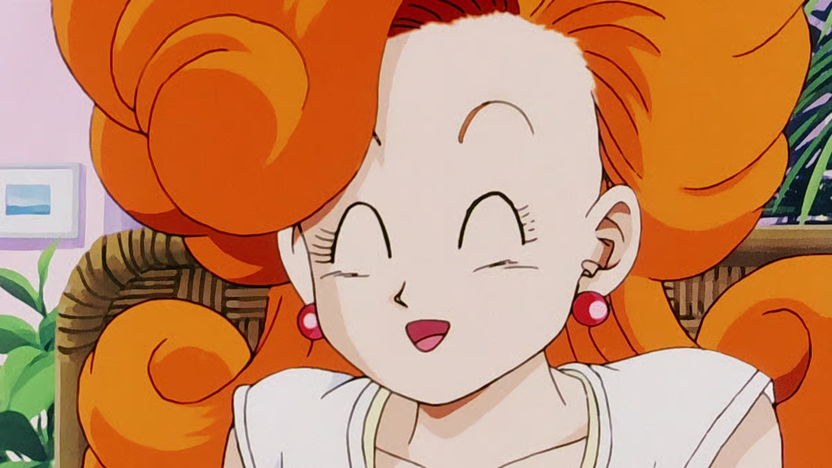 Angela smiling from Dragon Ball Z