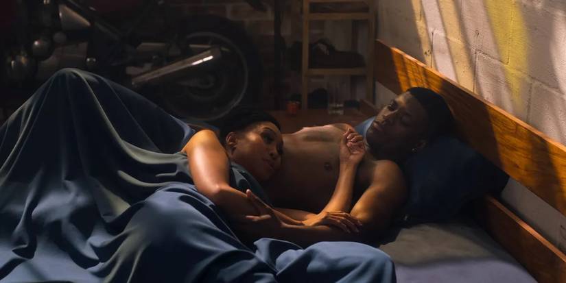 Kgomotso Christopher and Ntuthuzelo Grootboom lying in bed in Fatal Seduction