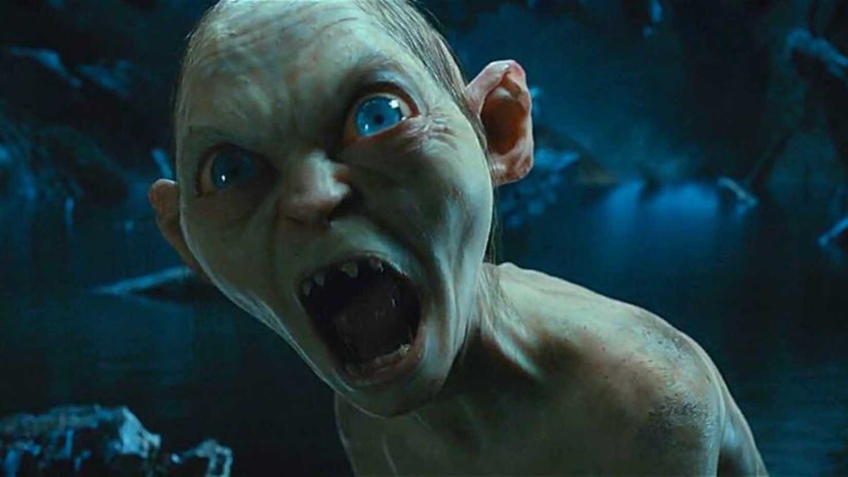Gollum flashes his teeth in The Hobbit: An Unexpected Journey