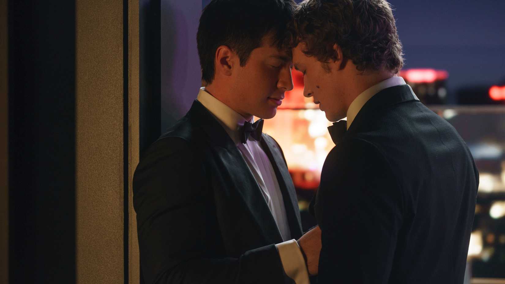 Hudson Williams and Connor Storrie in Heated Rivalry