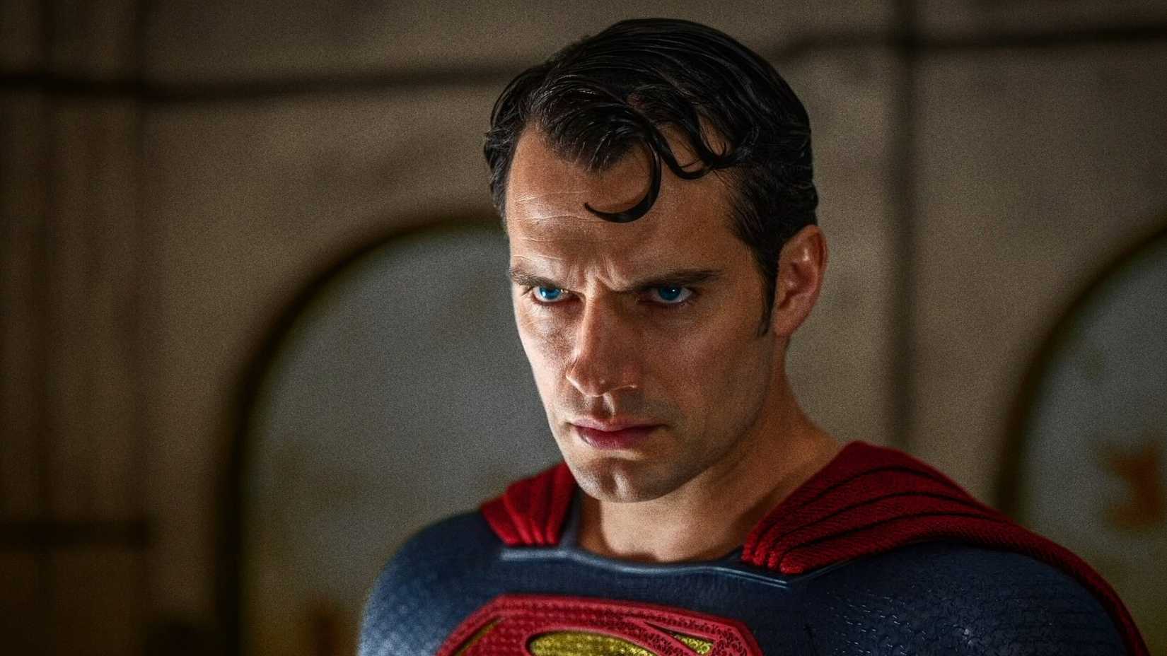 Henry Cavill in Justice League staring at someone off-screen