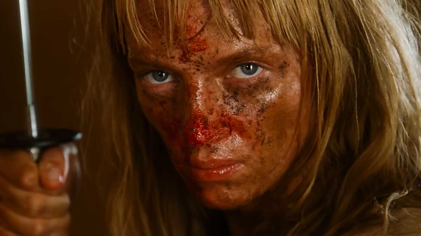 Uma Thurman covered in blood in 'Kill Bill: The Whole Bloody Affair'