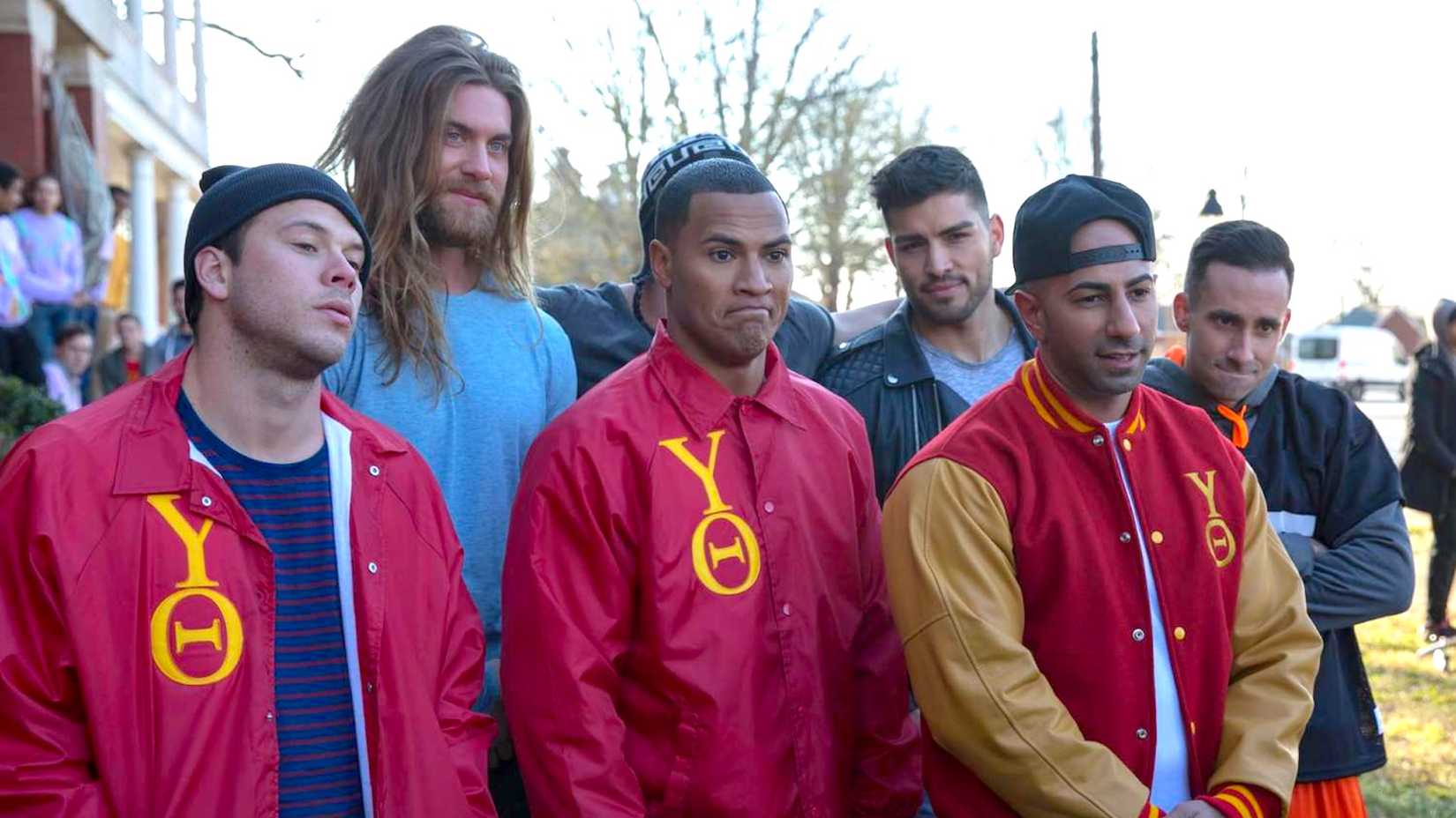 Mario Rodriguez as Frat Guy #10 alongside his fellow Frat Guys in 'Boo! A Madea Halloween'