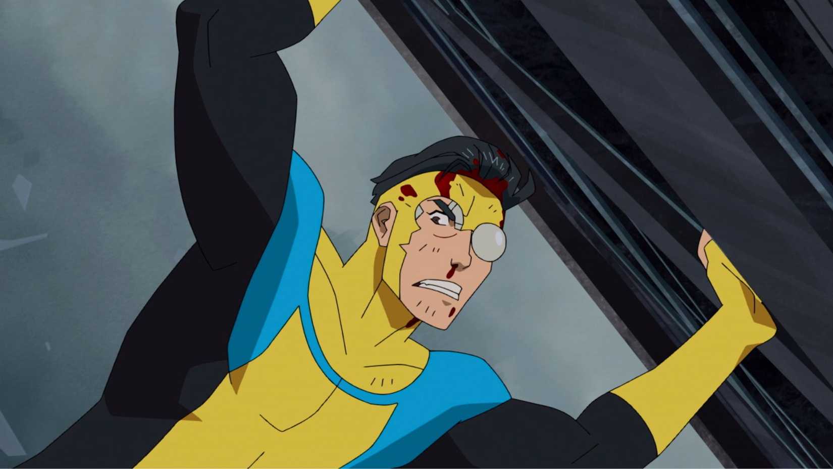 Mark lifting something heavy in Invincible