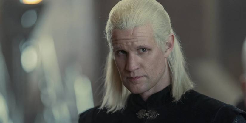 Matt Smith as Daemon Targaryen staring off at something in the distance in House of the Dragon.