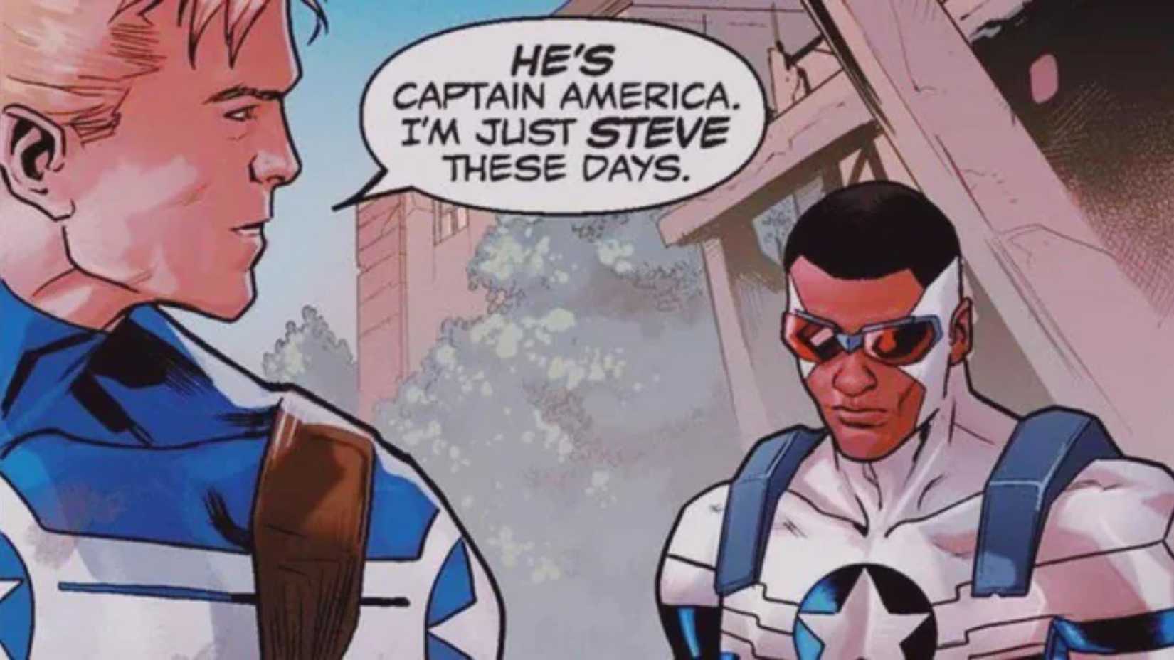 Steve Rogers and Sam Wilson Captain America