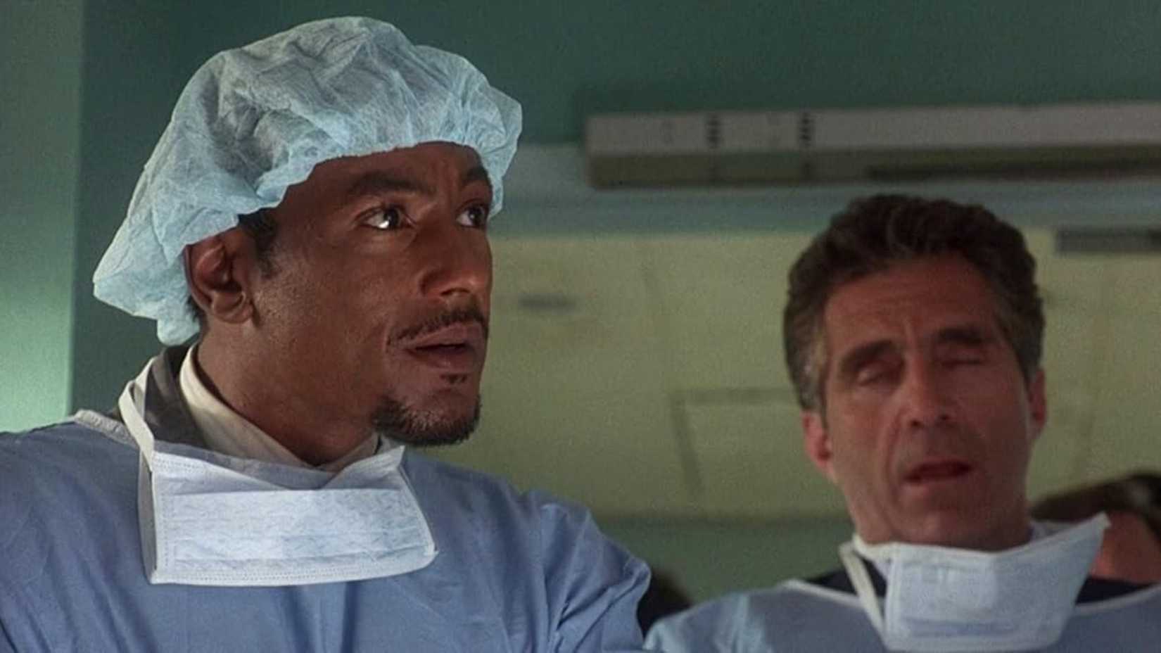 Jack wears medical scrubs in The Usual Suspects