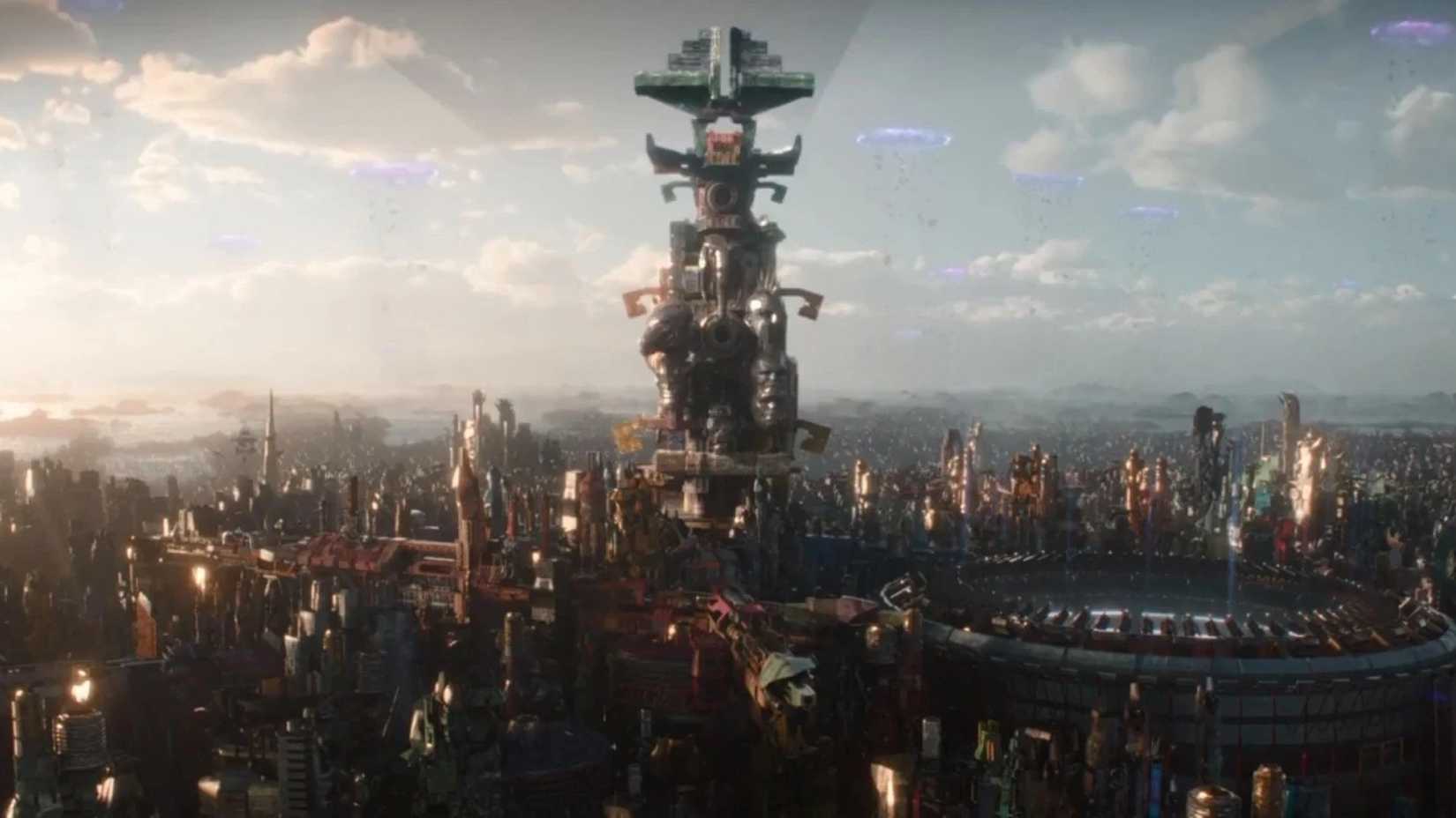 The planet Sakaar in Thor: Ragnarok