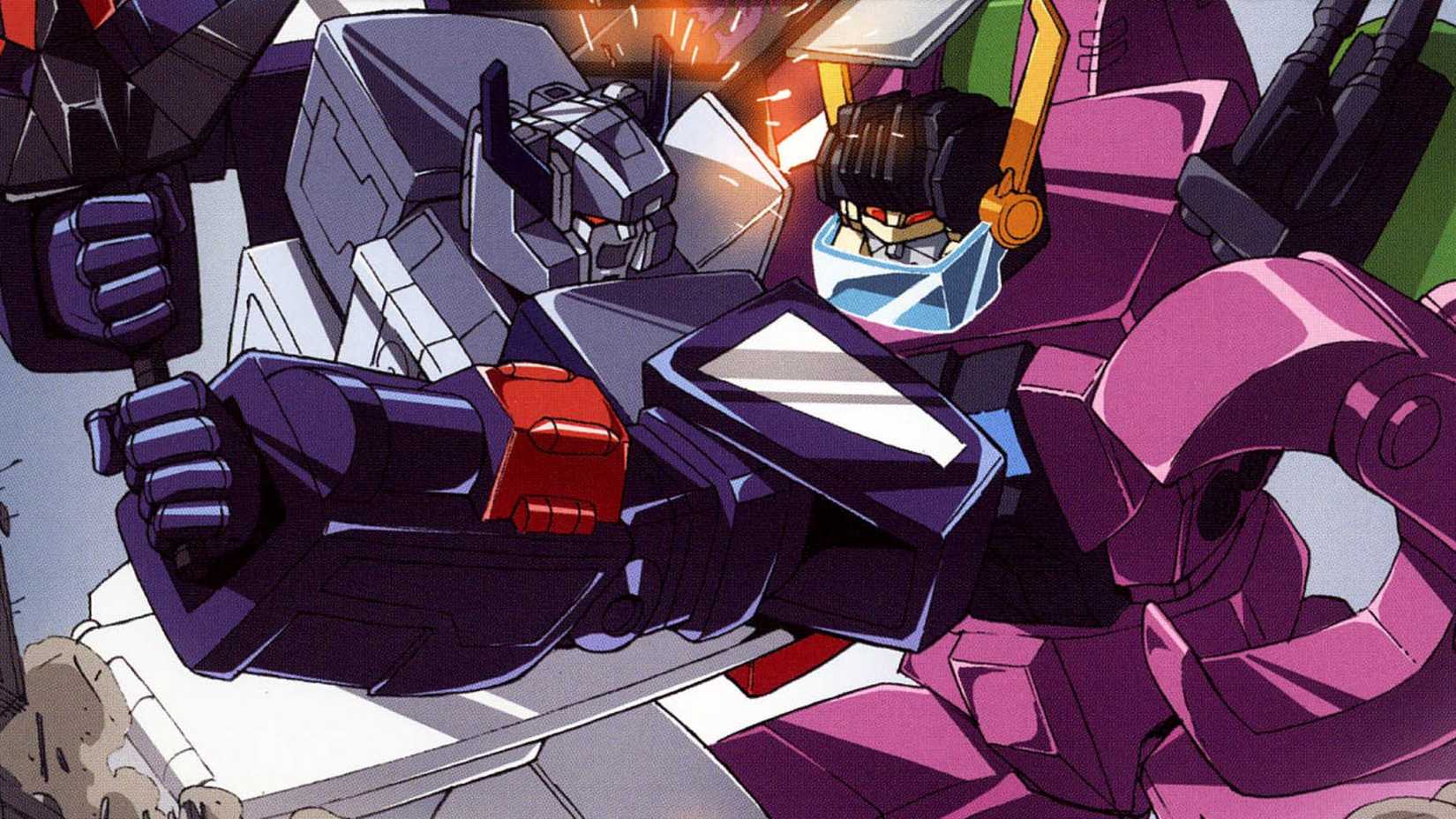 Poster art for 'The Transformers: The Headmasters'