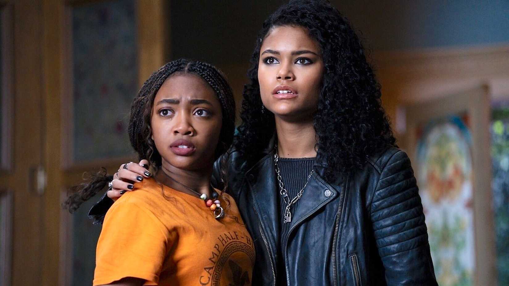 Annabeth and Thalia in the 'Percy Jackson and the Olympians' Season 2 finale