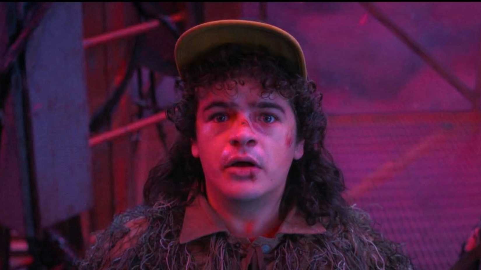 Dustin Henderson (Gaten Matarazzo) looking scared in Stranger Things