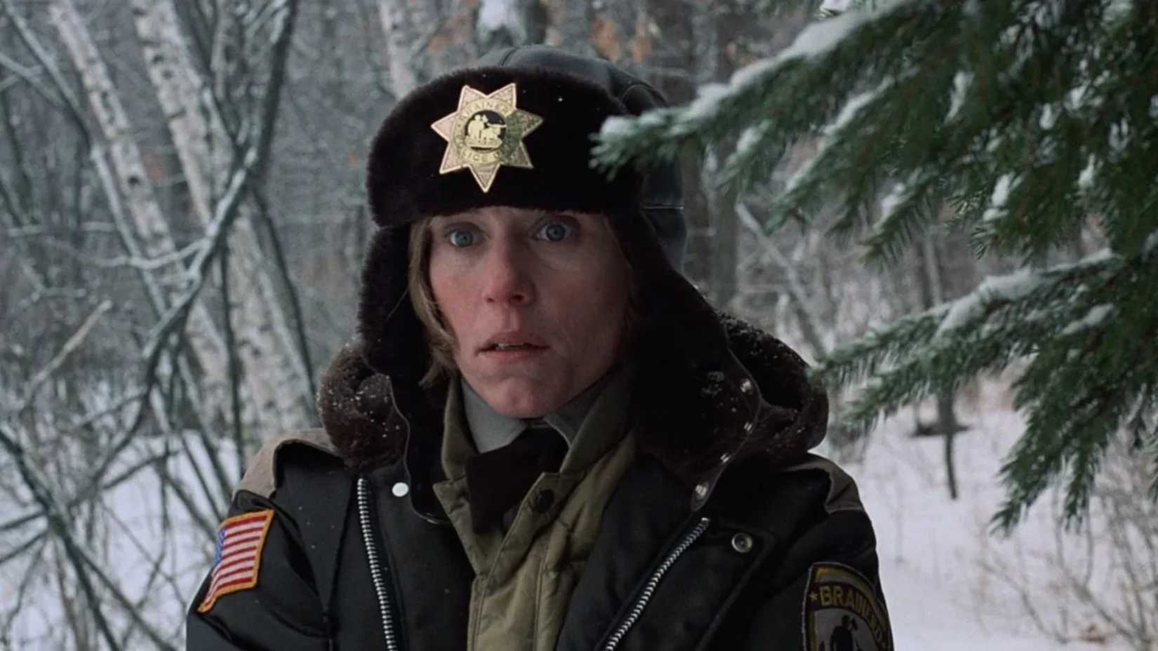 Frances McDormand in a scene from Fargo (1996)