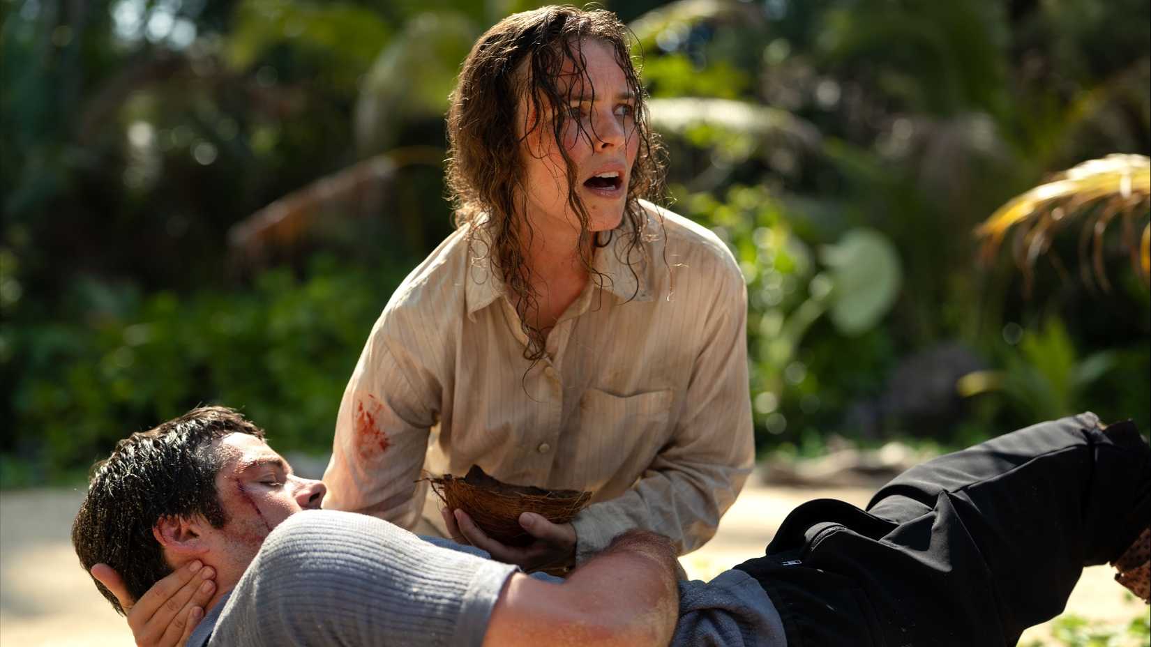 Rachel McAdams and Dylan O'Brien in Send Help