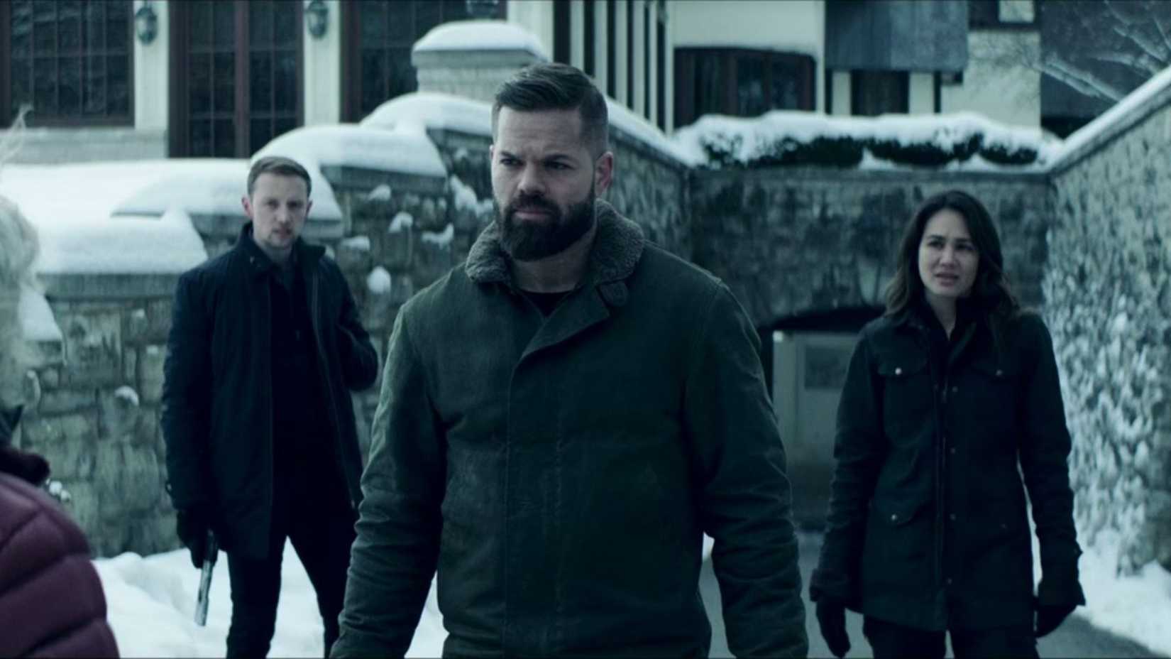 Erich, Amos, and Clarissa in The Expanse episode Winnipesaukee