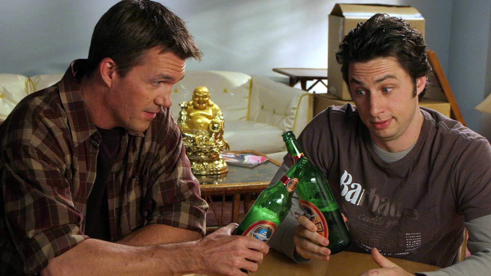 The Janitor and JD having a beer in Scrubs