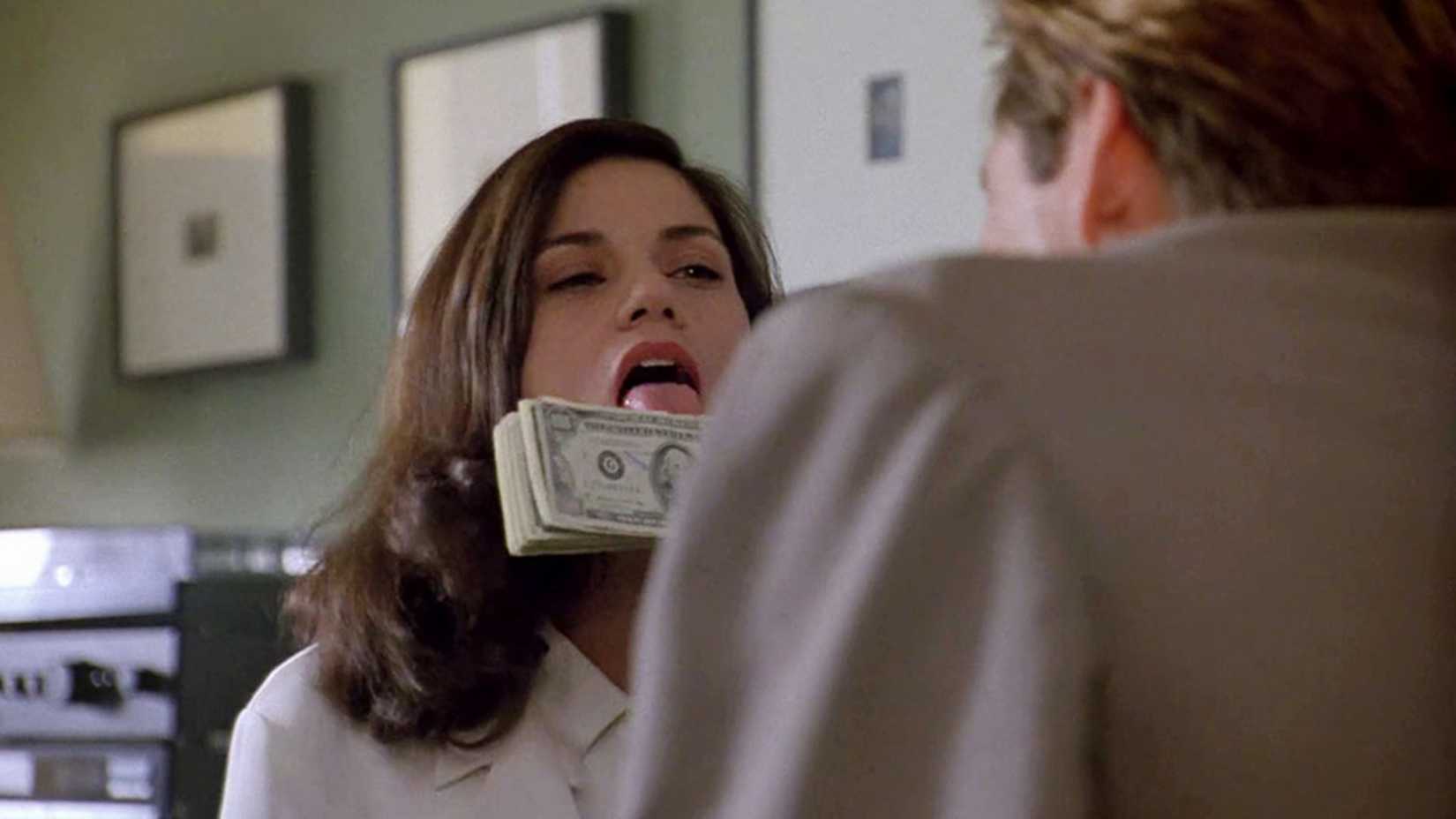 Bridget licks cash in The Last Seduction