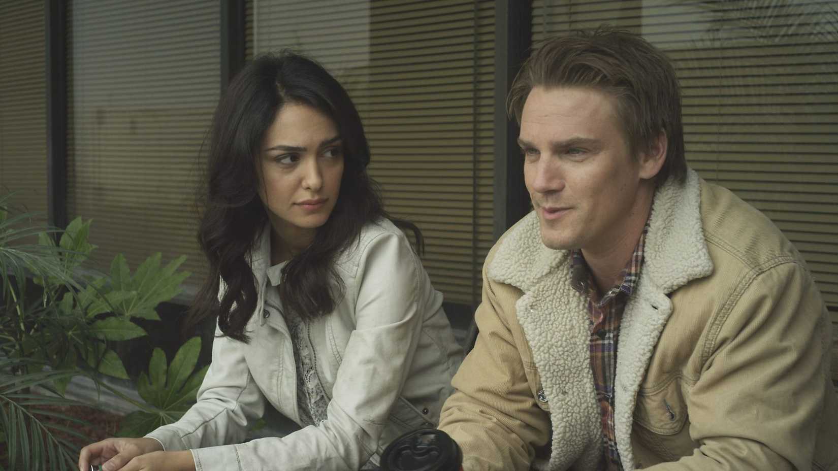 Nazanin Boniadi and Riley Smith in 'Shirin in Love' (2014)