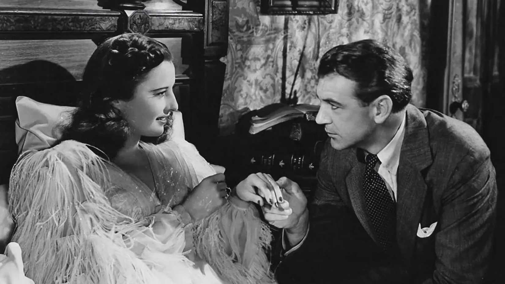 Barbara Stanwyck and Gary Cooper in 'Ball of Fire' (1941)