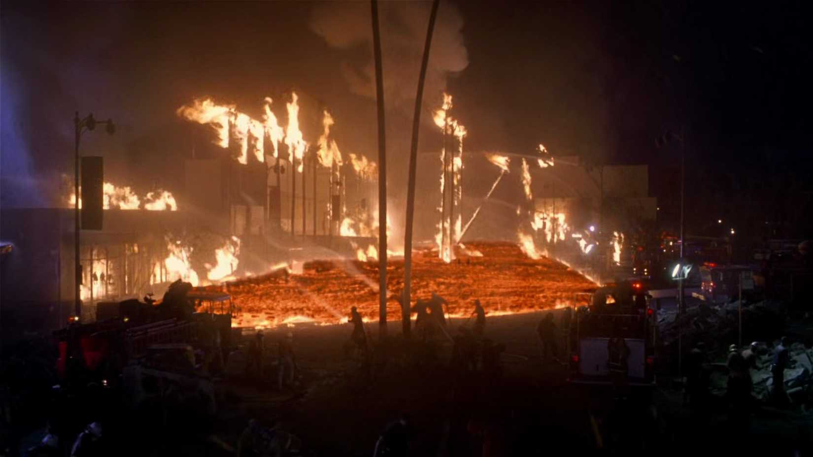 Lava flowing down the street in Volcano (1997)