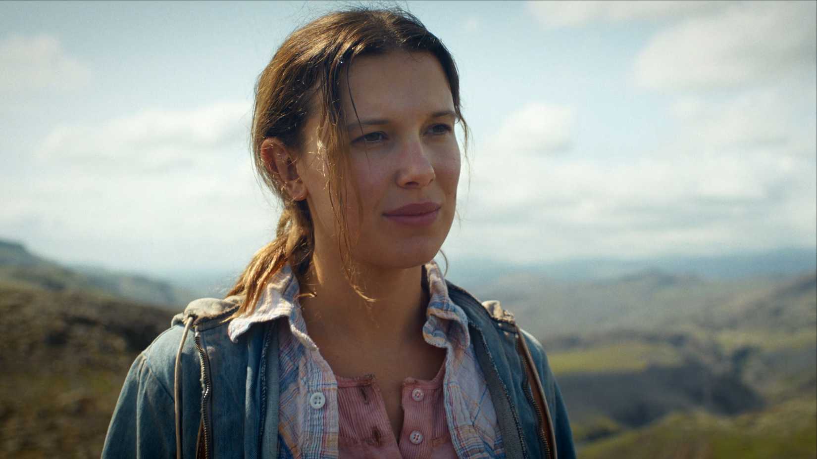 Millie Bobby Brown as Eleven in the Stranger Things finale.