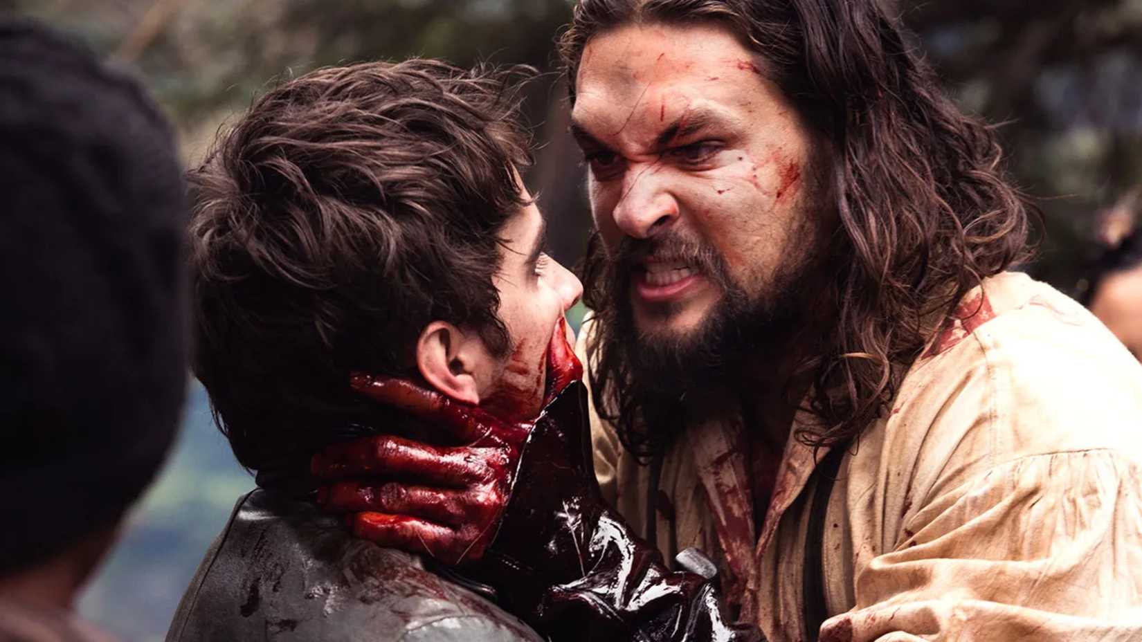 Jason Momoa in a scene from Frontier
