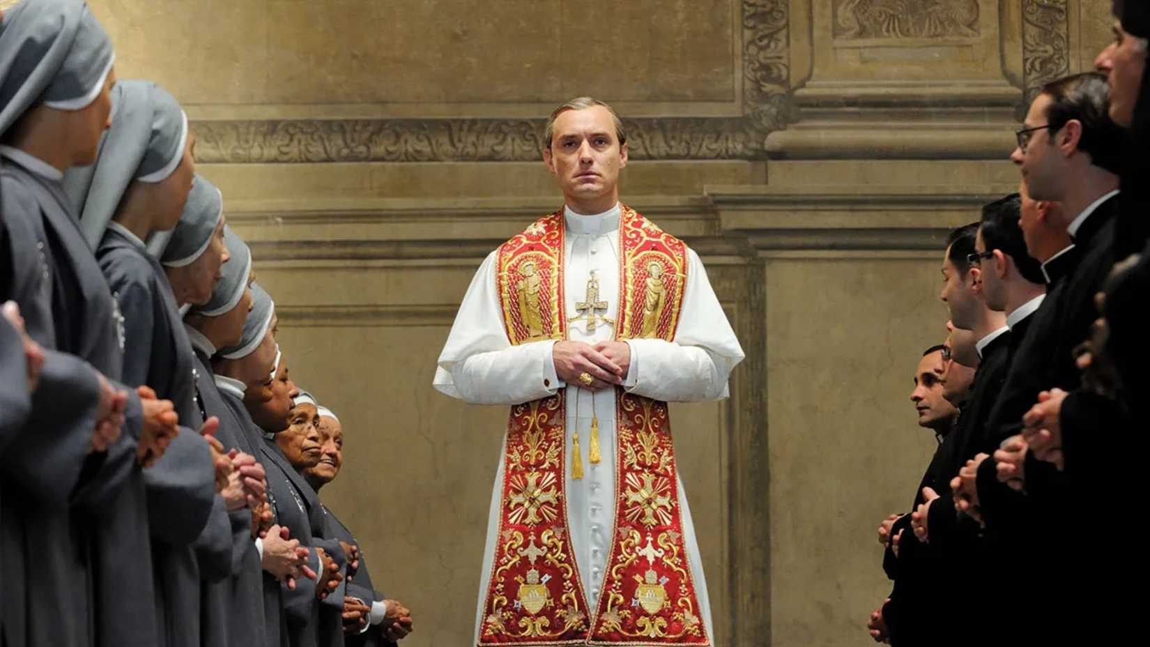 Jude Law in a scene from The Young Pope