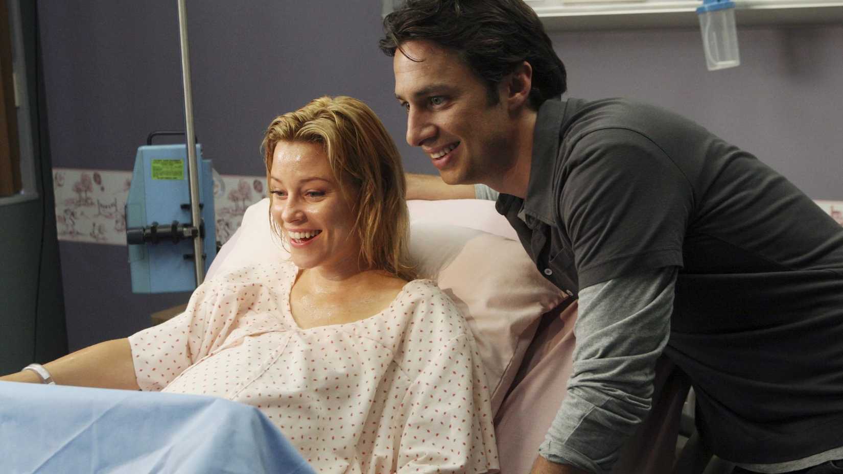 Kim and JD at Sam's birth in Scrubs