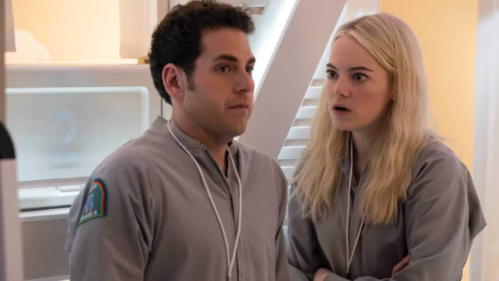 Jonah Hill and Emma Stone in Maniac