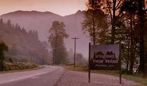 The welcome sign from the opening of 'Twin Peaks'