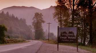 The welcome sign from the opening of 'Twin Peaks'