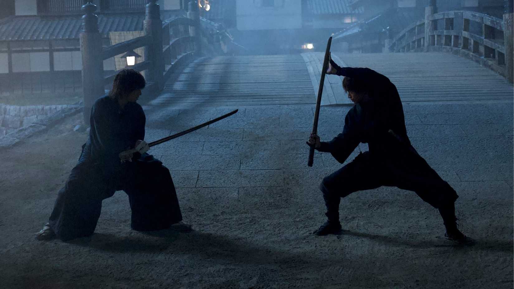 two people with swords in Song of the Samurai