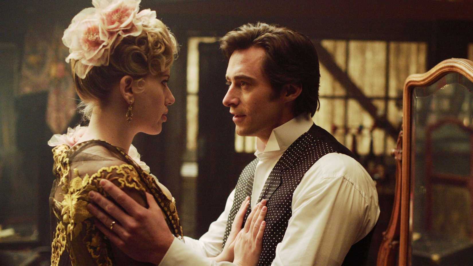 Scarlett Johansson and Hugh Jackman in 'The Prestige' (2006)