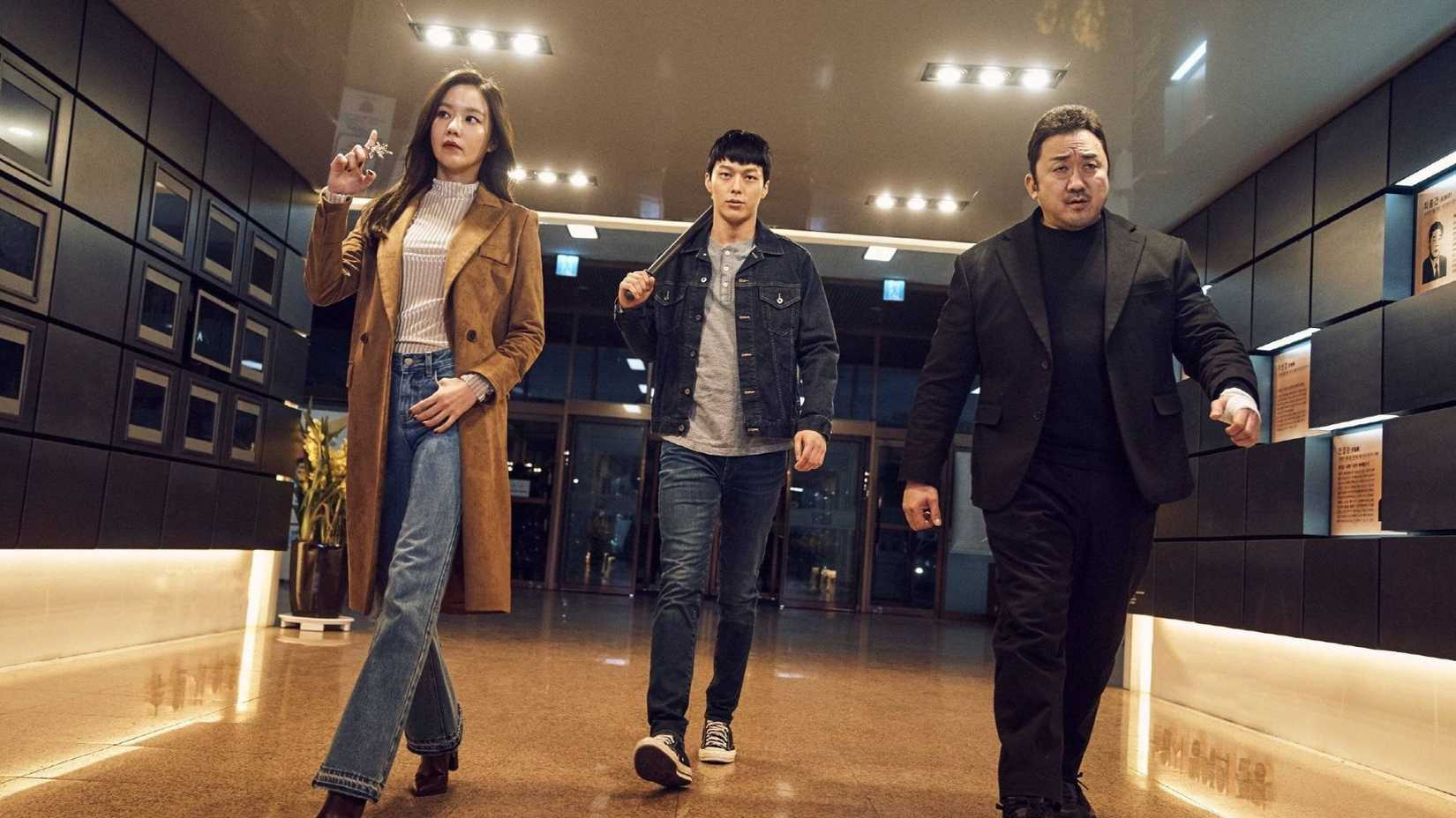 Ma Dong-seok, Kim Ah-joong, and Jang Ki-yong in 'The Bad Guys: Reign of Chaos' (2019)