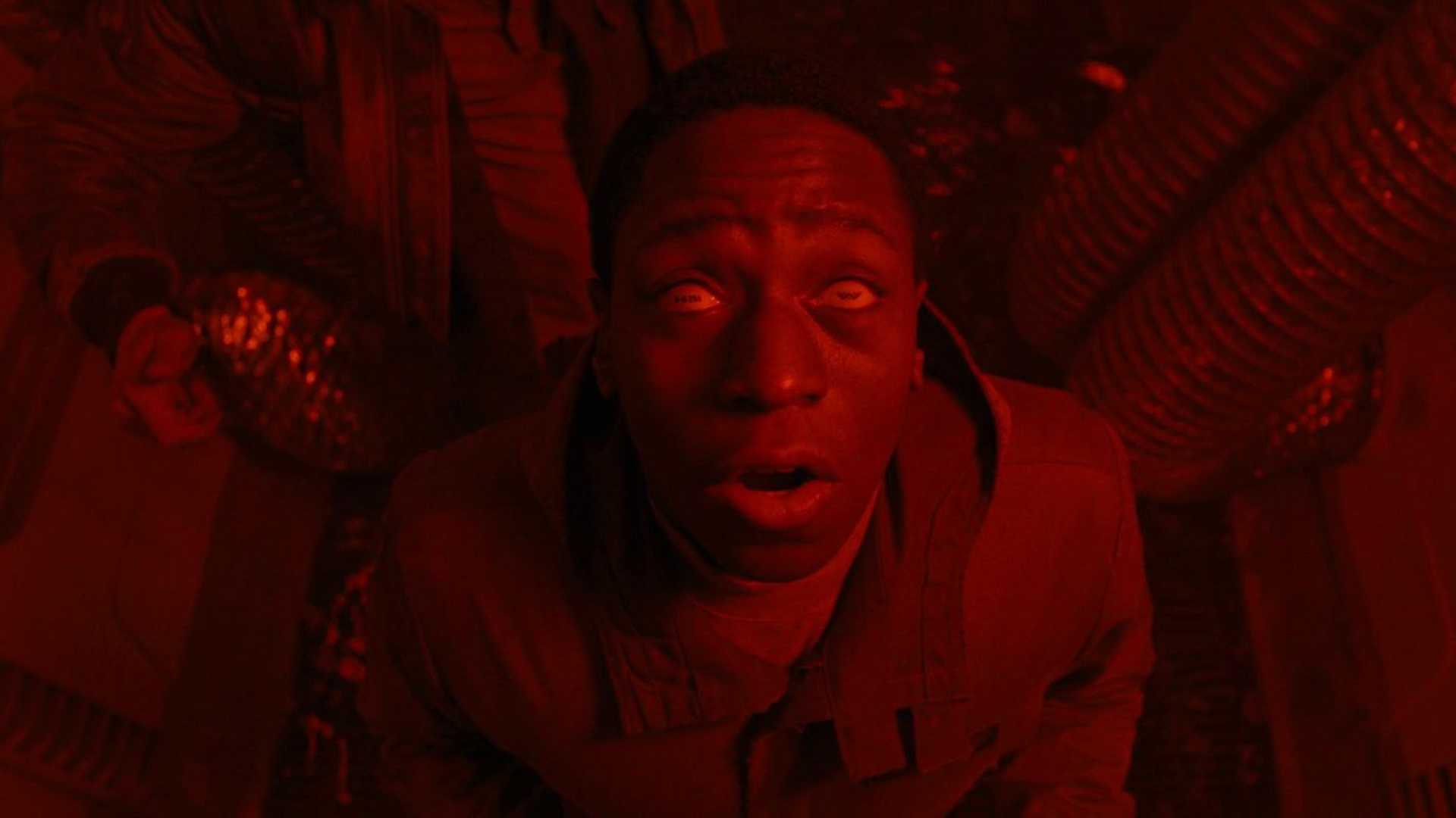 Andy is in a trance in alien Romulus