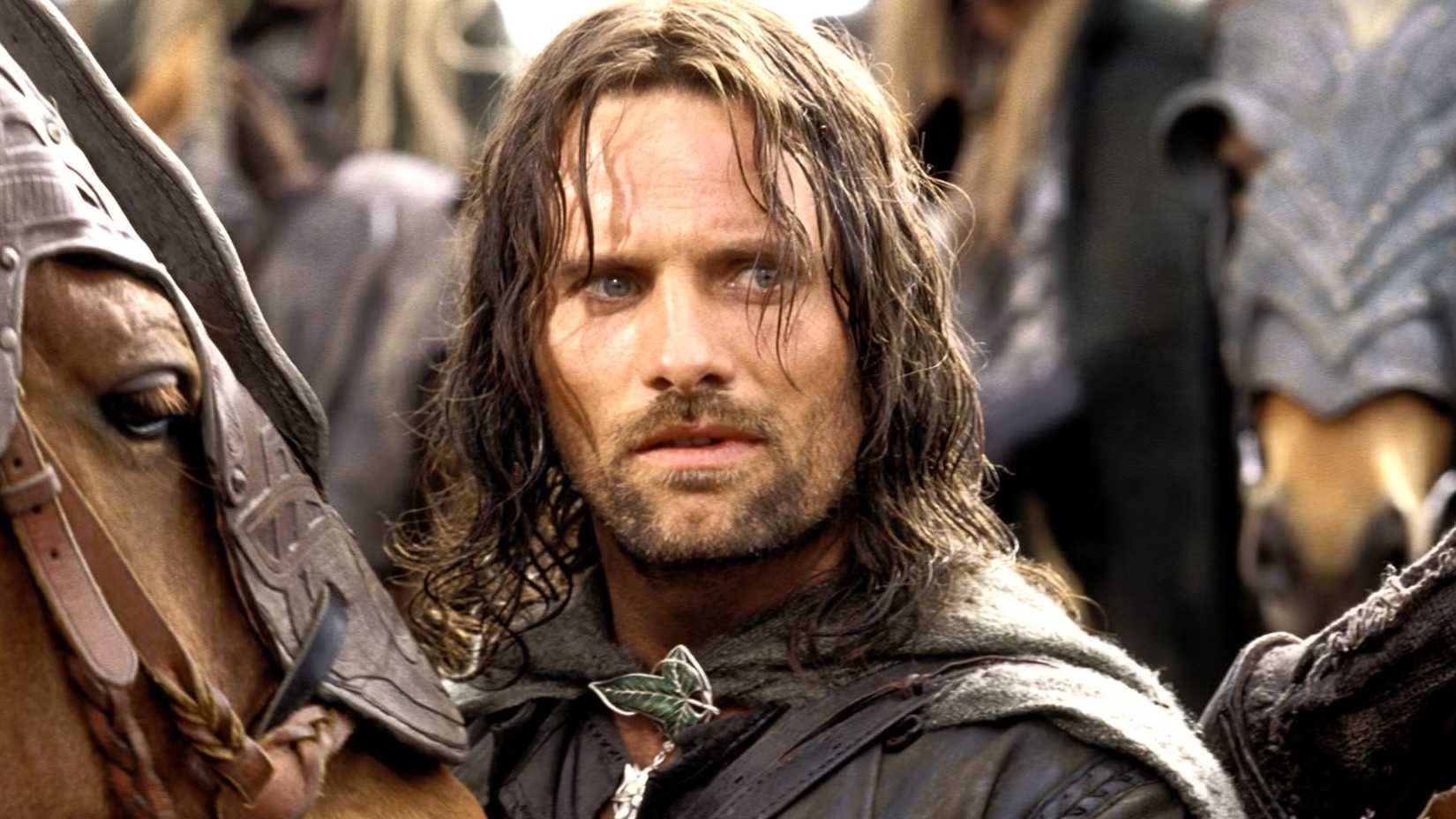 Viggo Mortensen as Aragorn in a still from one of "The Lord of the Rings" movies.