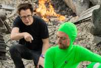 James Gunn and Sean Gunn on GOTG set