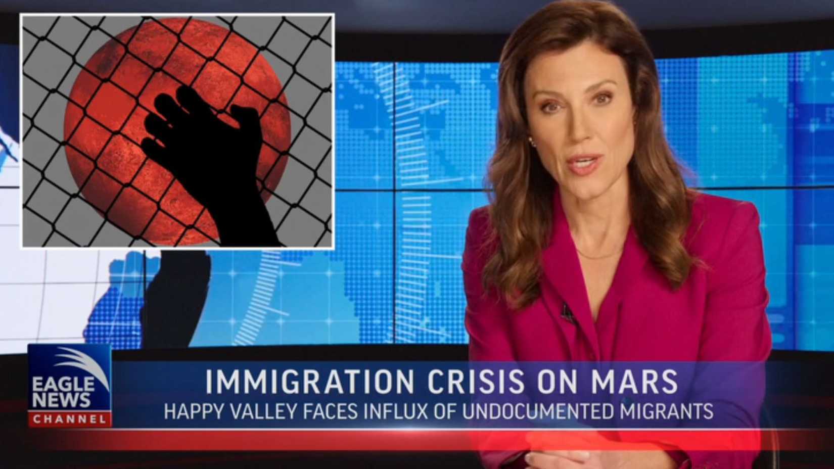 Mars news report in For All Mankind