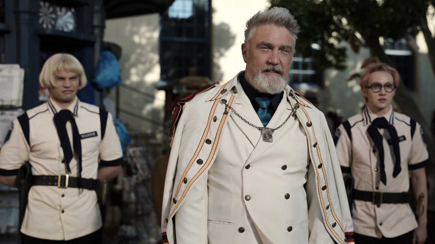 Garp, Koby, and Helmeppo in One Piece season 2