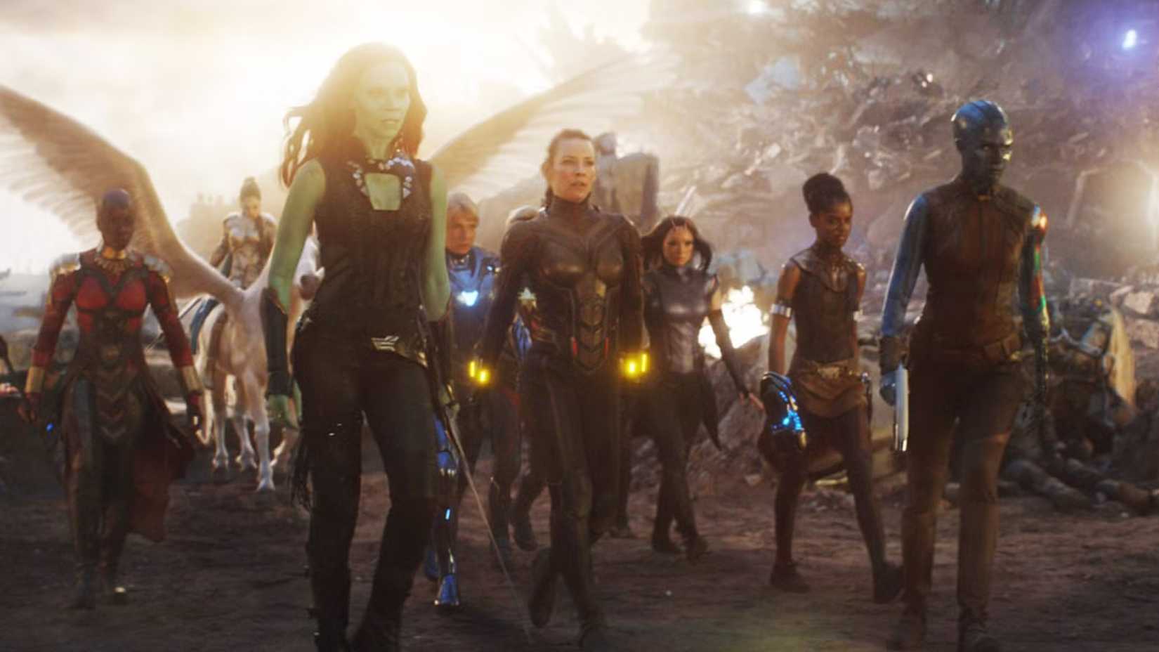 A still from the climactic battle in 'Avengers: Endgame'